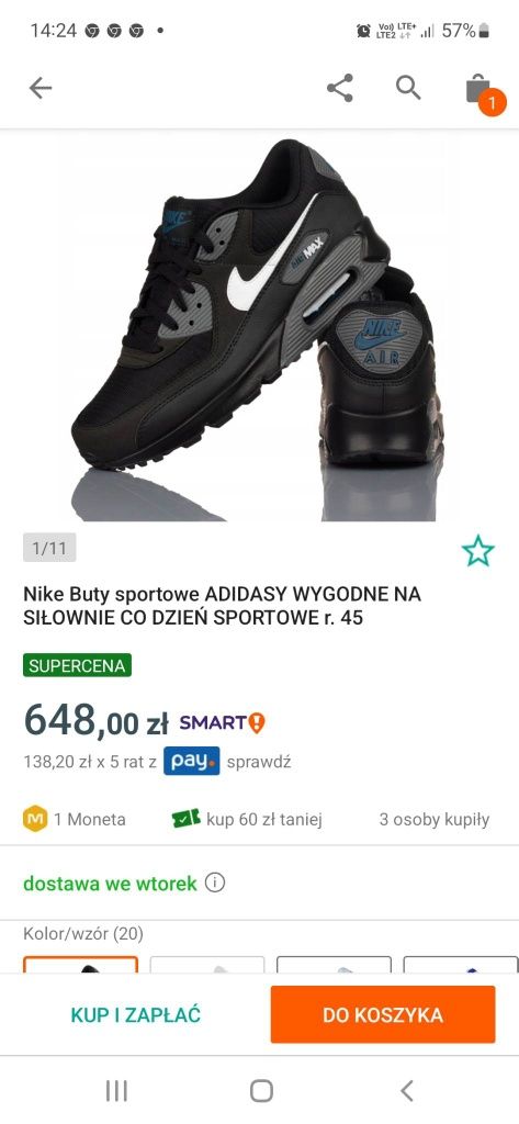 Adidasy Oryginalne męskie rozmiar 45