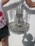 Candeeiro teto antigo (Lustre cristal)