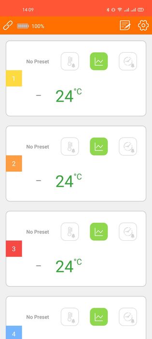 Умный Bluetooth термометр-градусник 6 щупов для мяса/гриля/духовки/BBQ