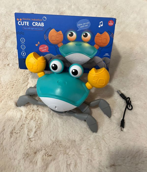 Caranguejo elétrico que anda sozinho brinquedo bebé