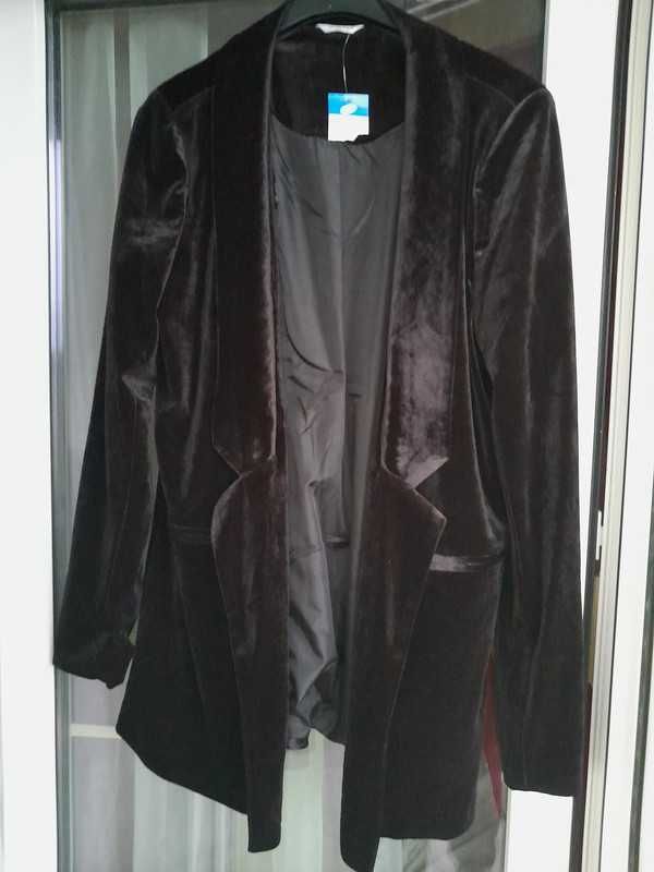 marynarka, żakiet-welur/aksamit NOWY oversize ( S/M/L)