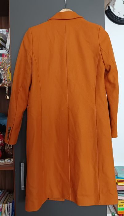 Wełniany płaszcz na jesień, przejściowy Mango, S