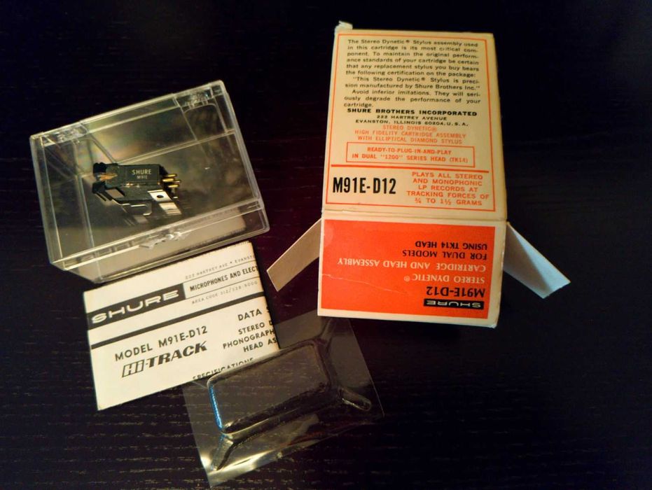 Картридж Головка звукоснимателя, Картридж SHURE M91E-D12 (hi track)