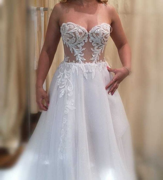 Suknia ślubna z salonu Nabla 36/38 - długi i krótki welon gratis