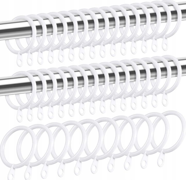 Pierścienie Do Zasłon Metalowe Wiszące 20Szt