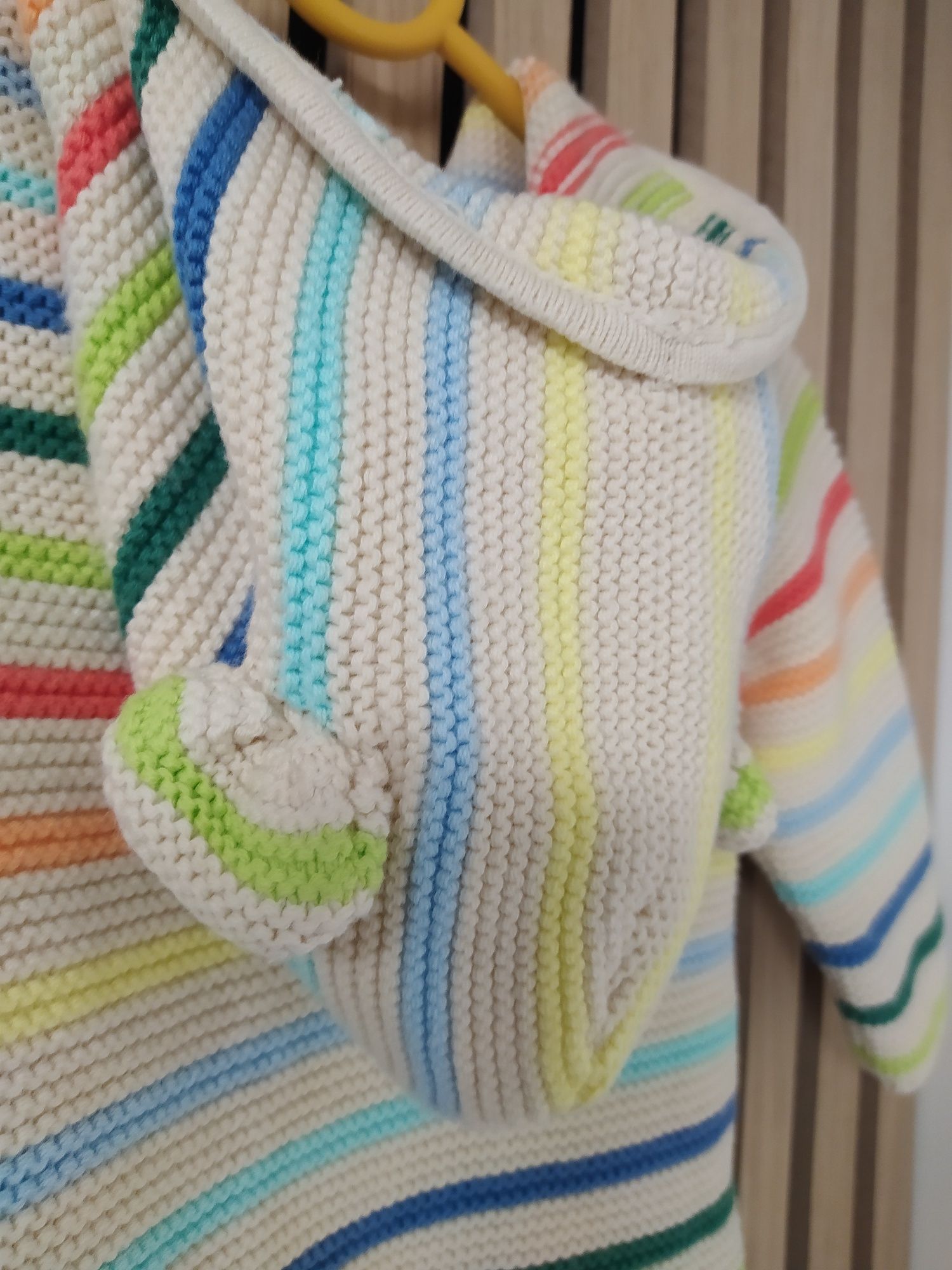 GAP baby sweter z kapturem 3-6 m-cy