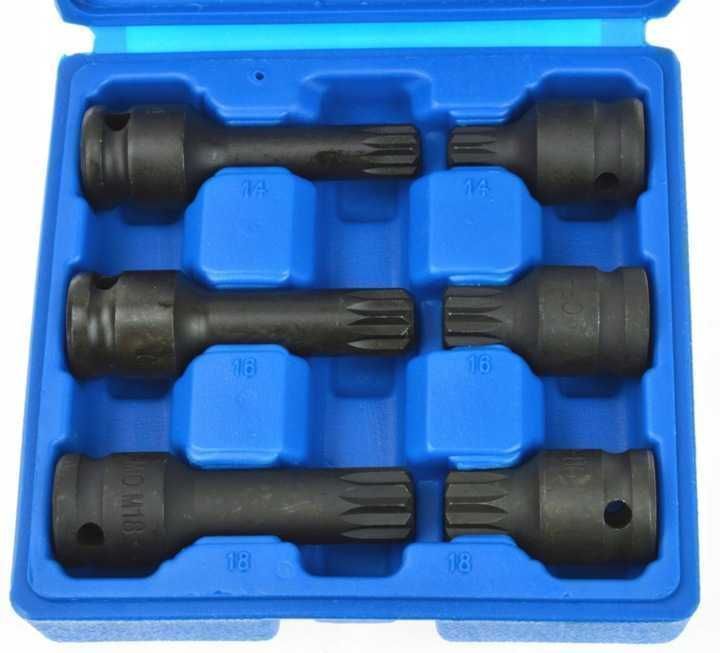 Набір ударних біт VAG Spline M14 M16 M18 1/2' Geko G10515