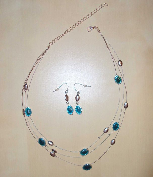 Kolczyki niebieskie nowe, święta, impreza, wesele