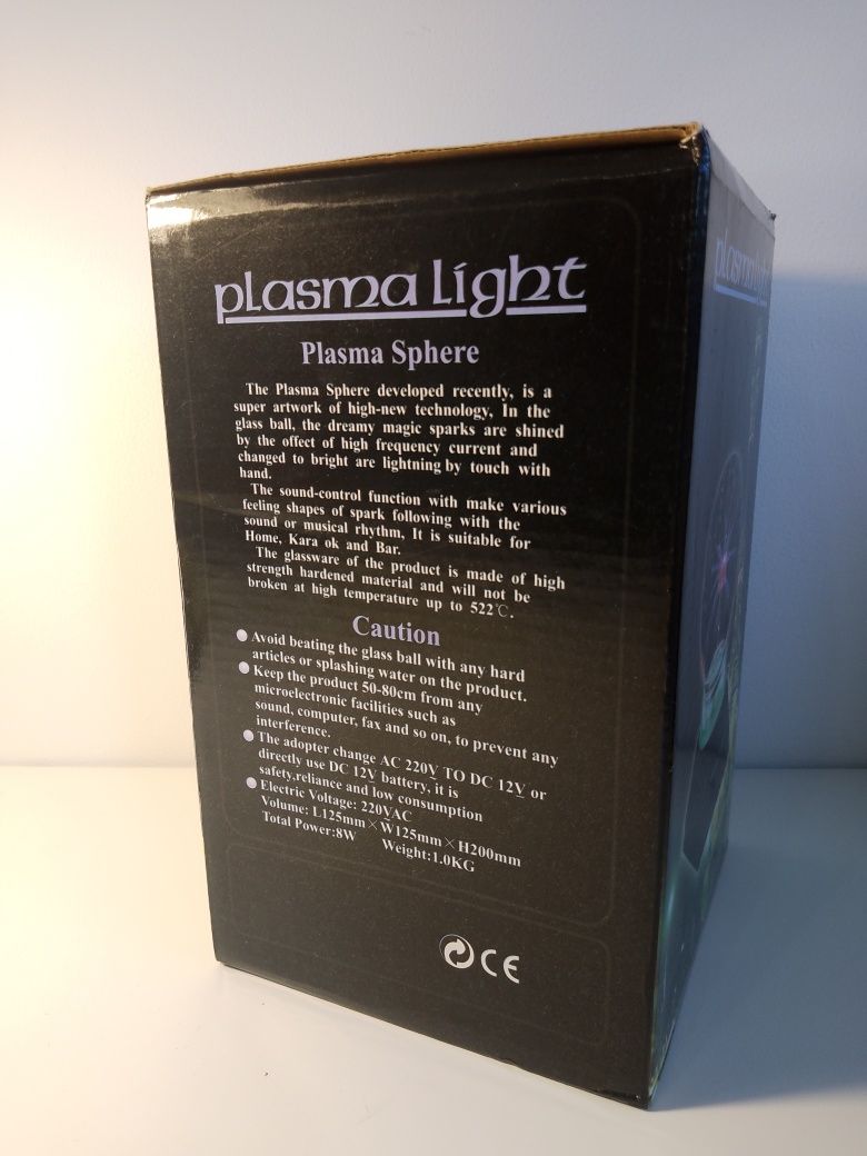 Plasma light lampka plazmowa magicza kula