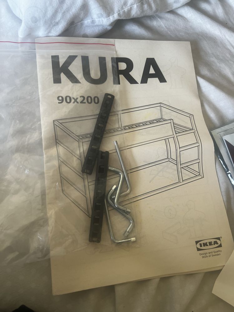 Cama KURA (IKEA) 90×200 - Solteiro