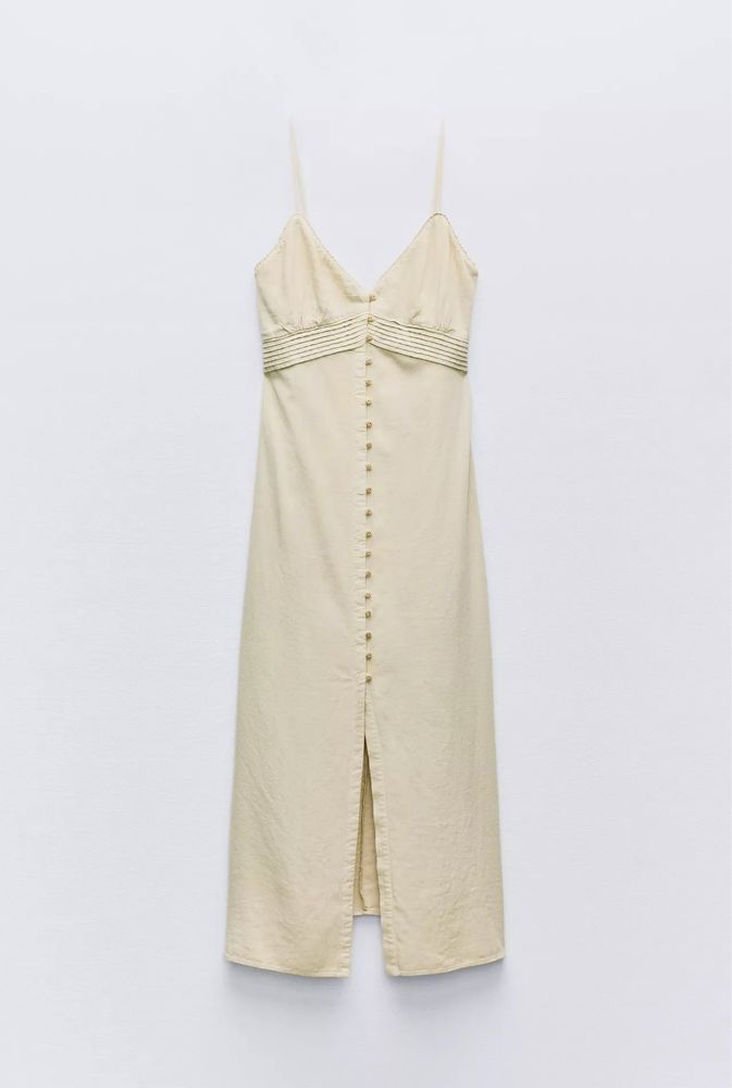 Sukienka maxi/midi  ZARA 100% len