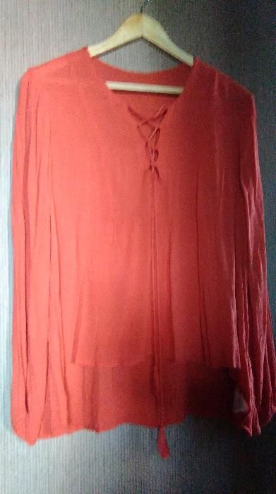 boho HIPPIE etniczna ETNO sznurowana POMARAŃCZOWA