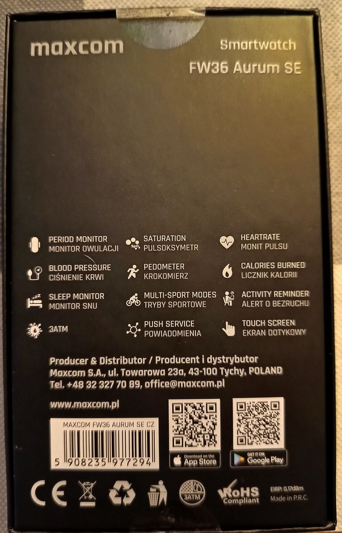 Smartwatch Maxcom Fw36 Aurum Se Czarny