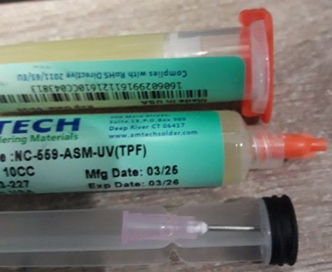 для пайки в шприце. NC-559-ASM-UV