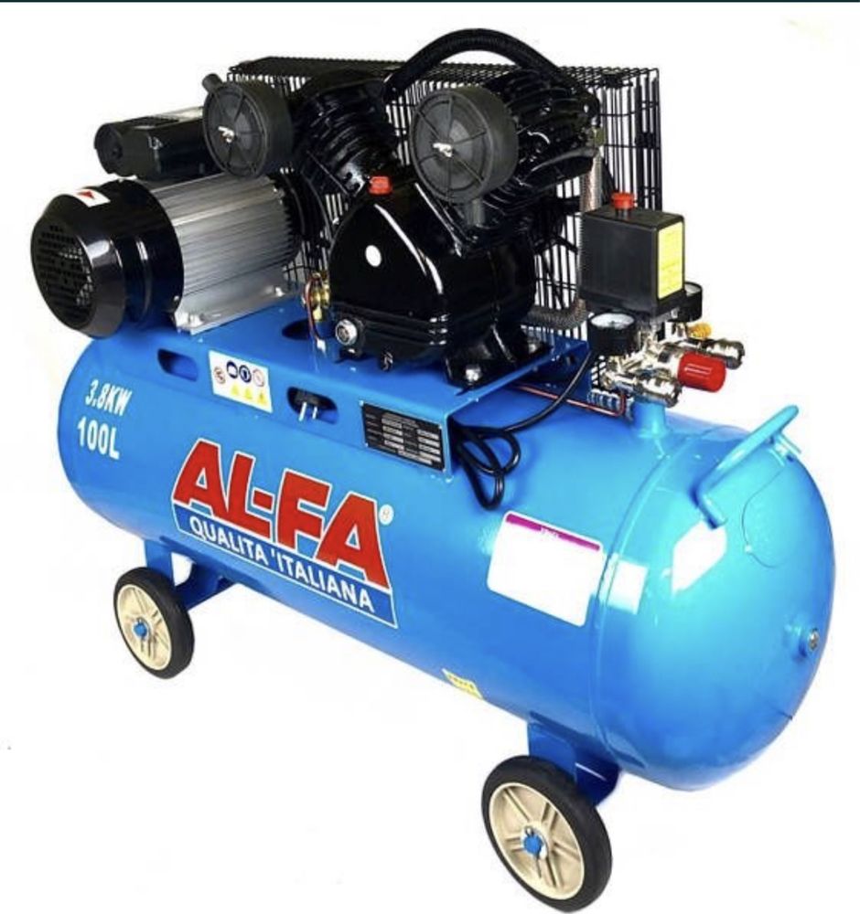 Компрессор Al-FA ALC100-2/230V Poland 3.8kW 660л/мин. Гарантия 1 год