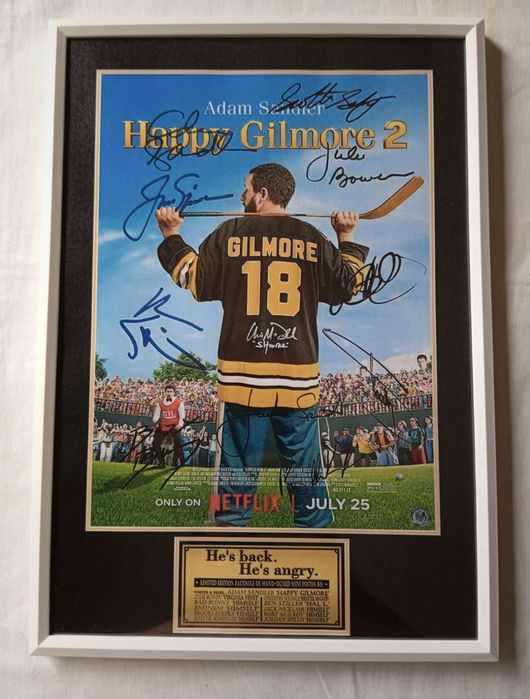 Moldura Filme Happy Gilmore 2 com Autógrafos (A4)