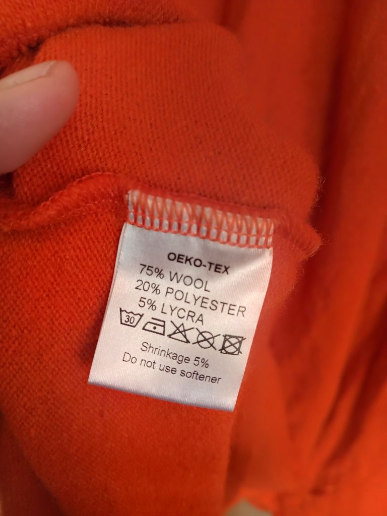 Długi kardigan wełniany zapinany ciepły narzuta sweter plus size 2xl
