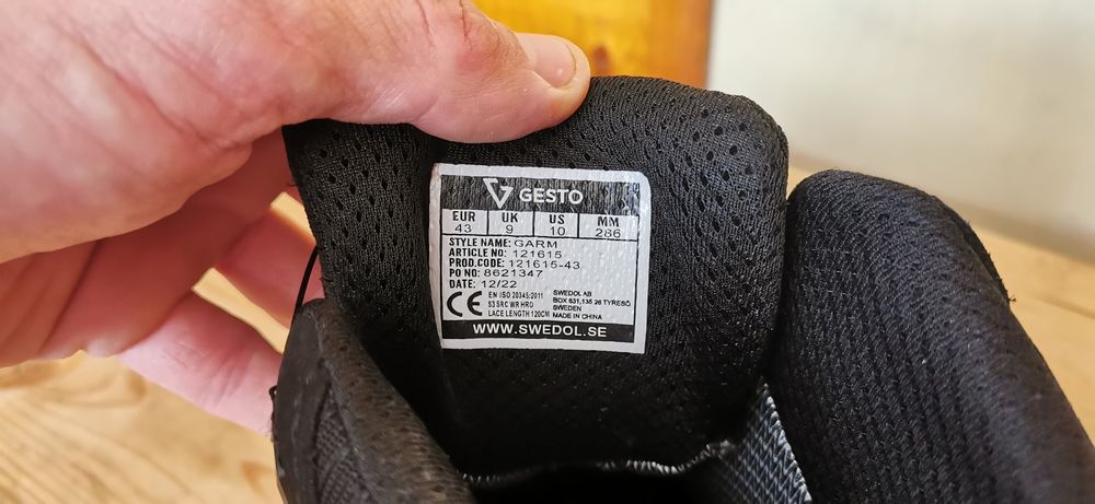 Buty robocze, trzewiki 43 gesto gram s3, boa