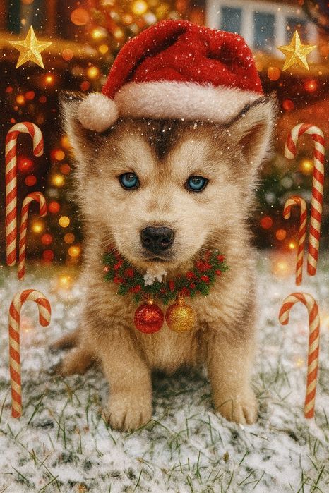 Srebrno biala niebieskooka suczka Husky