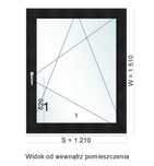 Okno Aluminiowe Aluprof MB-79N RU - PRAWE