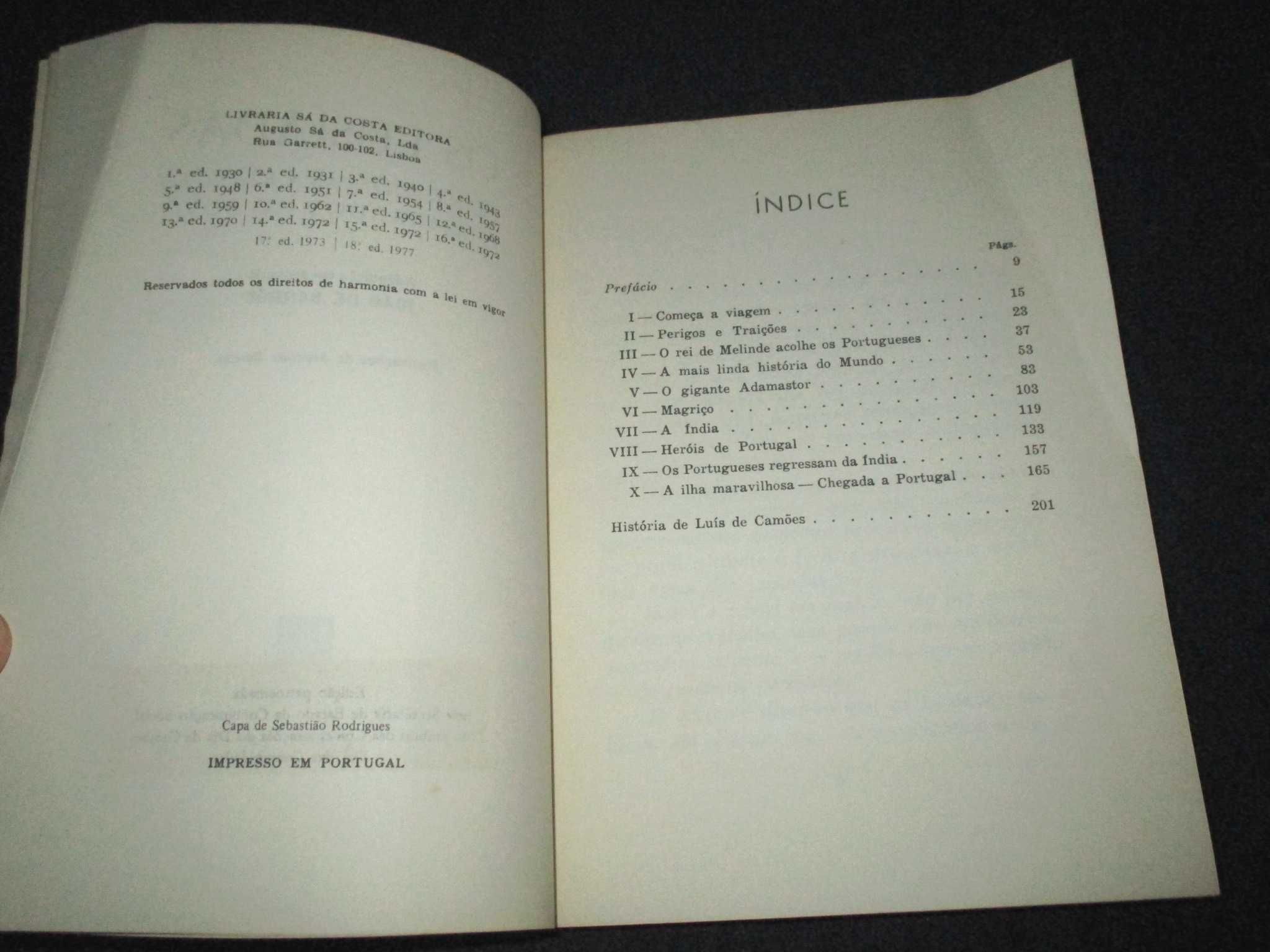 Livro Os Lusíadas contados às crianças João de Barros