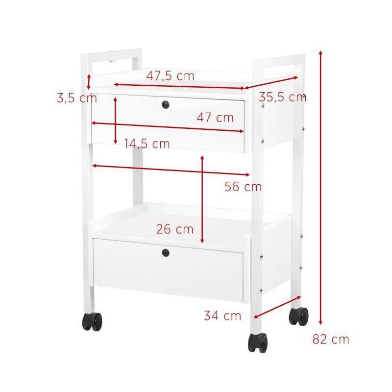 Stolik kosmetyczny 1019 Giovanni + Lampa lupa Elegante 6025 60 led smd