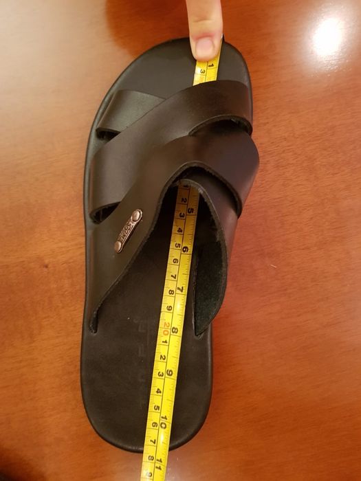 Шлёпанцы кожаные мужские (стелька 27,5 см)