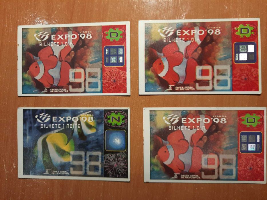4 Bilhetes EXPO 98