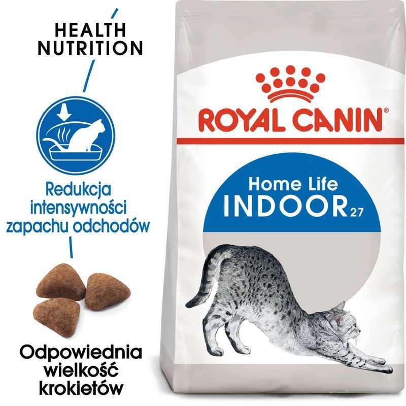 Royal Canin Indoor 27 + Gratis, Home Life Pokarm 400g Kłaki Urinary