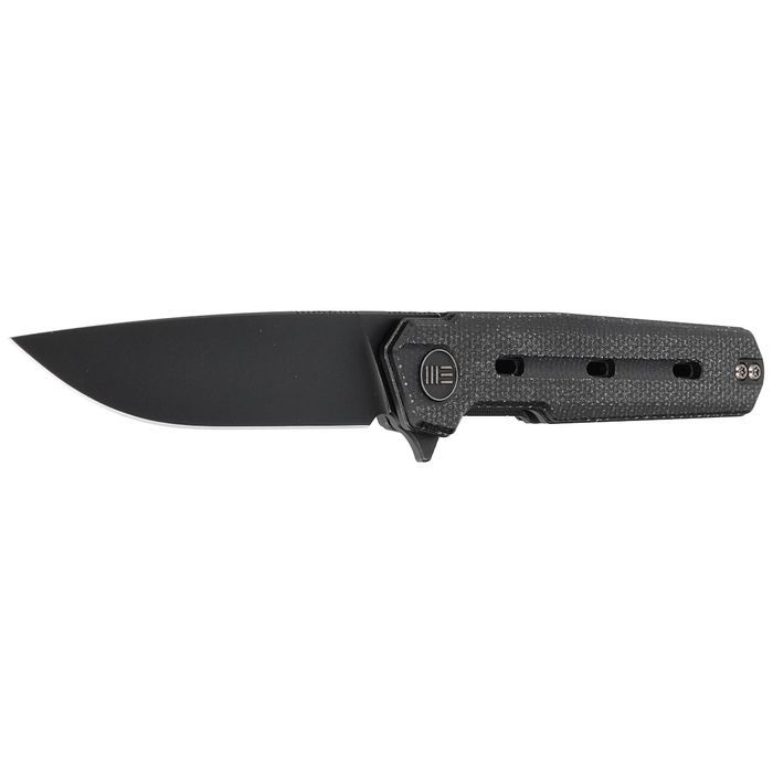 Nóż składany WE Knife Navo Black Canvas Micarta, Black Stonewashed CPM