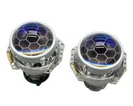 Би-ксеноновые линзы Hella F1 3R 5R Blue с гравировкой Koito Q5 ксенон