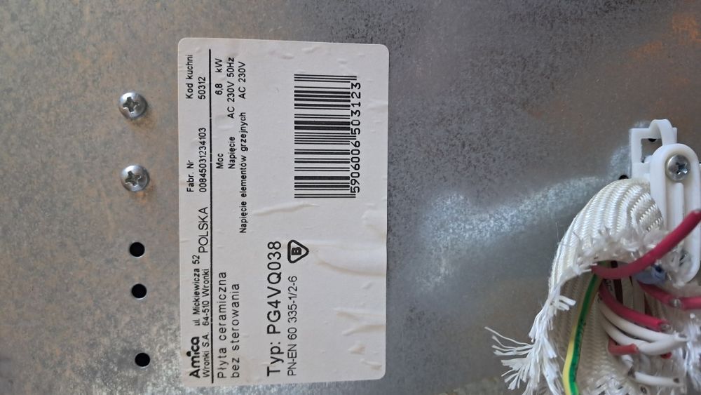 Kuchnia do wbudowania +Płyta ceramiczna