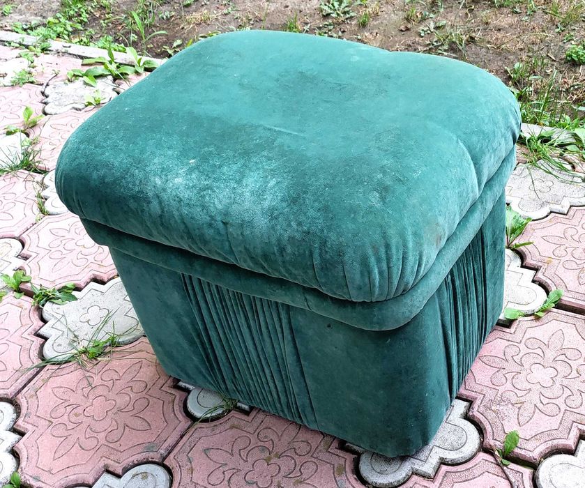 Пуфик мягкий зеленый
