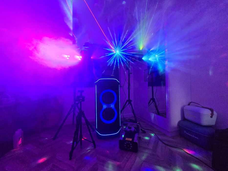 Nagłośnienie Głośnik DJ  audio JBL Partybox 1kW + oświetlenie Wynajem