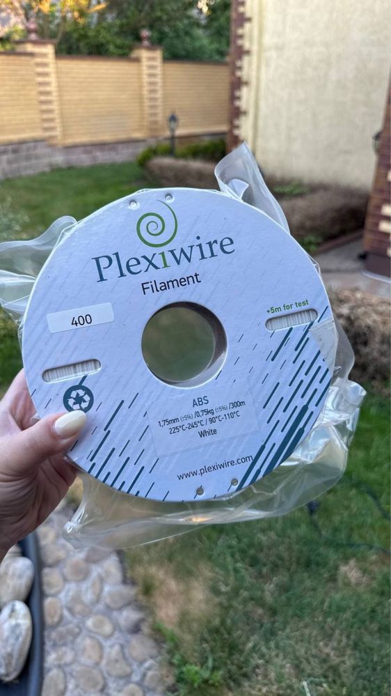 Філамент для 3D-друку ABS Plexiwire білий 1.75мм