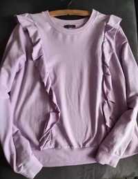 Bluza liliowa, fioletowa, z motylkami, terranova XL