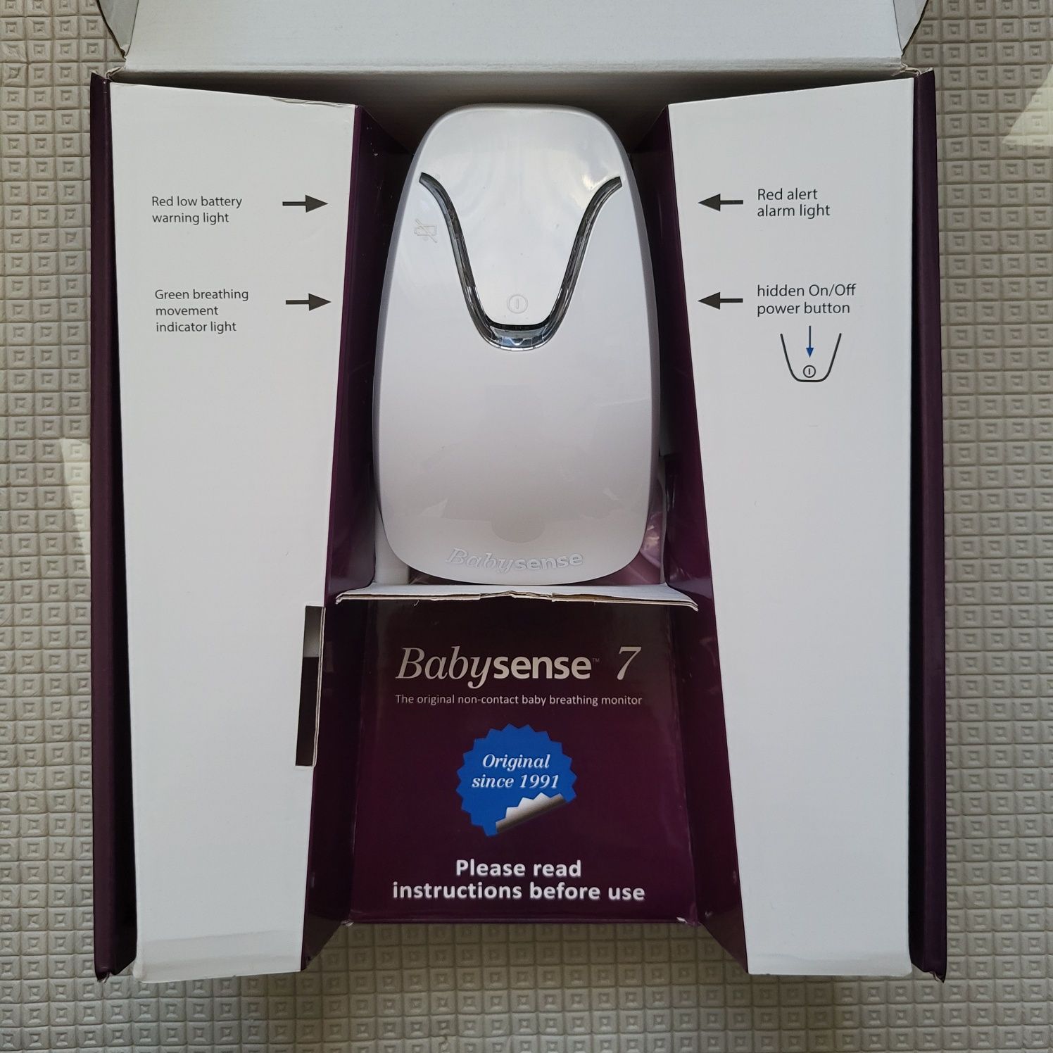 Monitor oddechu dla niemowląt z atestem BABYSENSE 7 TESTOWANY KL