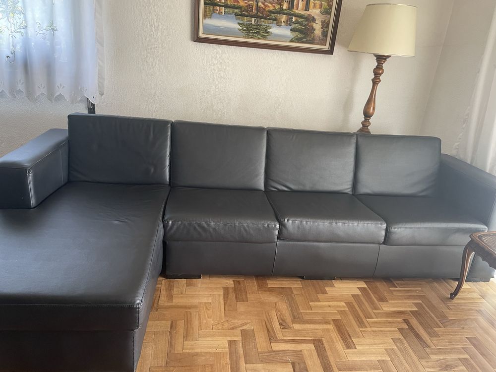 Sofa em pele chaise longue