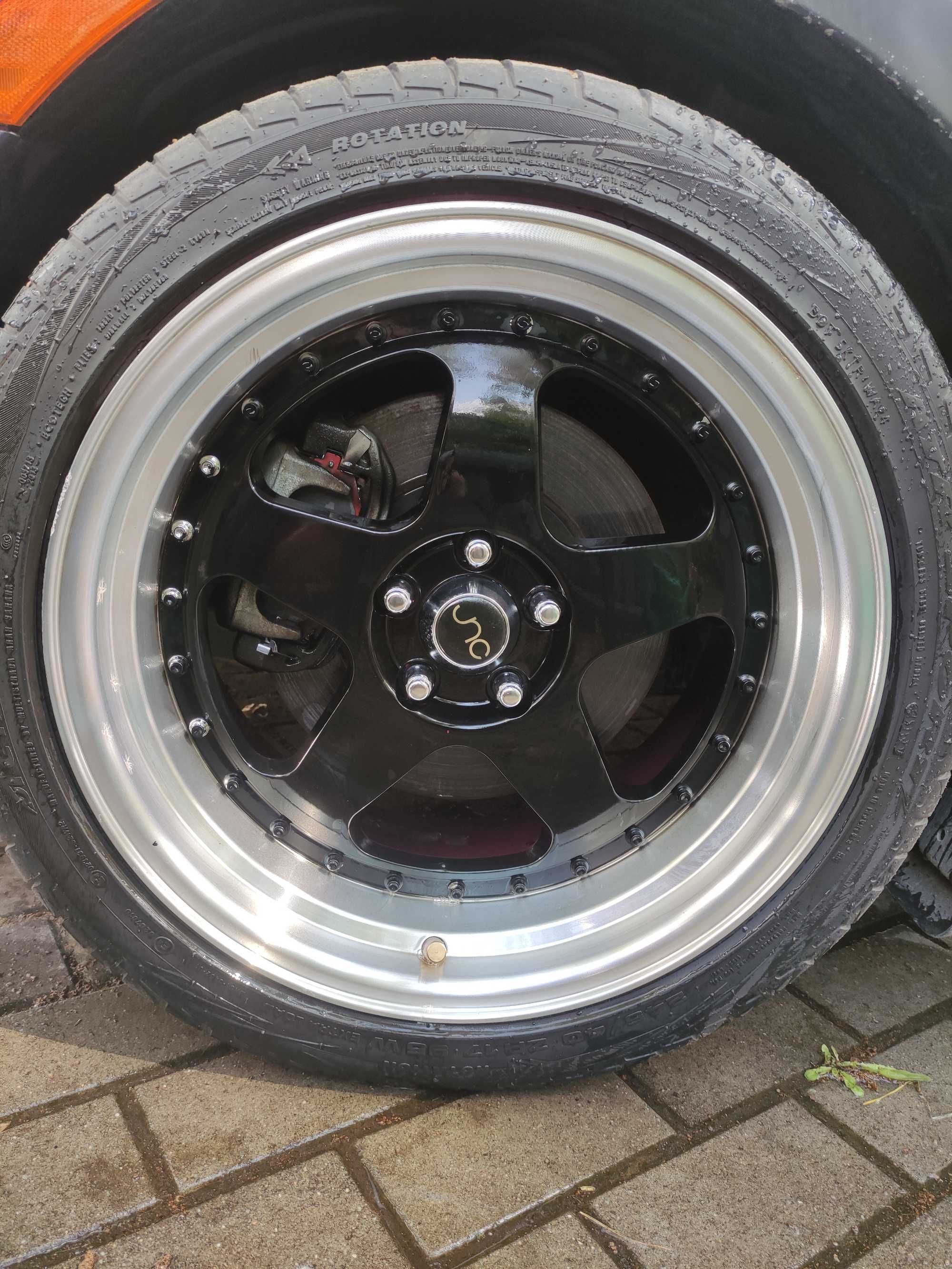 Felgi JNC 17" 5x100 9" z oponami 245/40