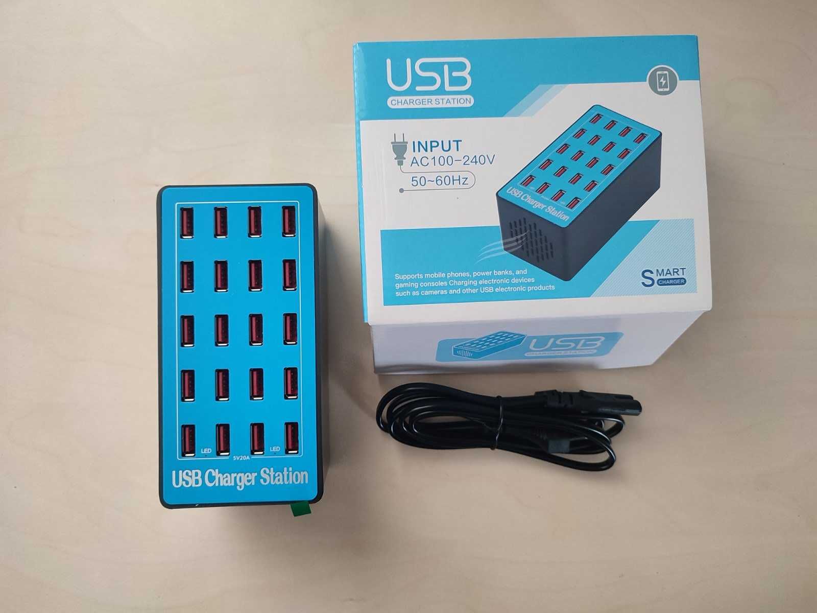 Мультизарядний пристрійна 20 USB Addap MCS-A5+ док-станція 100 W