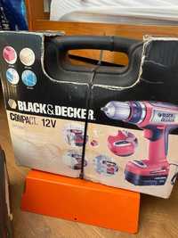 Berbequim/aparafusadora sem fios compacto Black & Decker cp122k (NOVO)