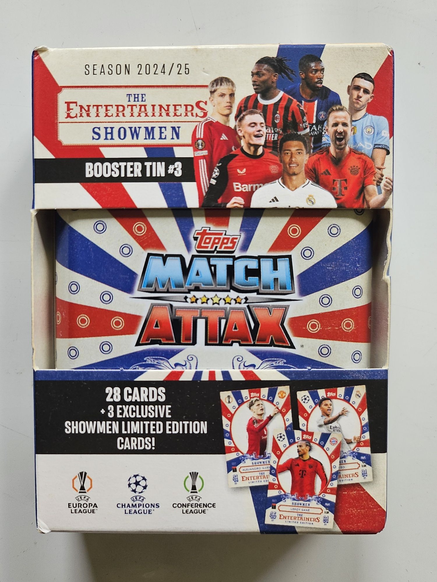 Mini Puszka Topps Match Attax 2024/25 "The Entertainers Showmen" karty