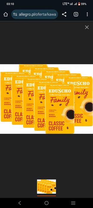 Zestaw kawy mielonej Eduscho Family 500g – 10 sztuk