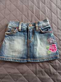 Dżinsowa spódniczka mini dla dziewczynki 12 miesięcy