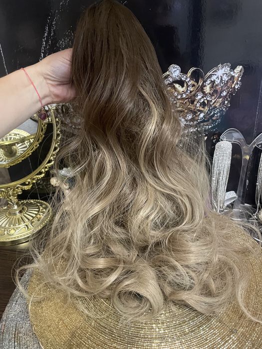 Шиньон хвіст накладний , хвіст на крабе 60 см, волосы термостойкие