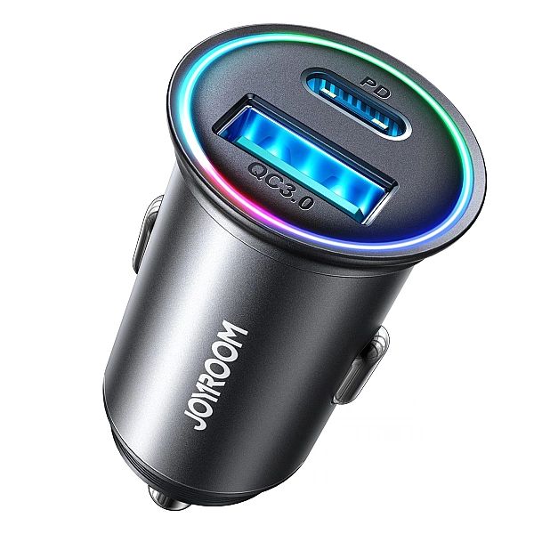 Mini ładowarka Joyroom JR-CCN04/60W USB-A USB-C - czarna