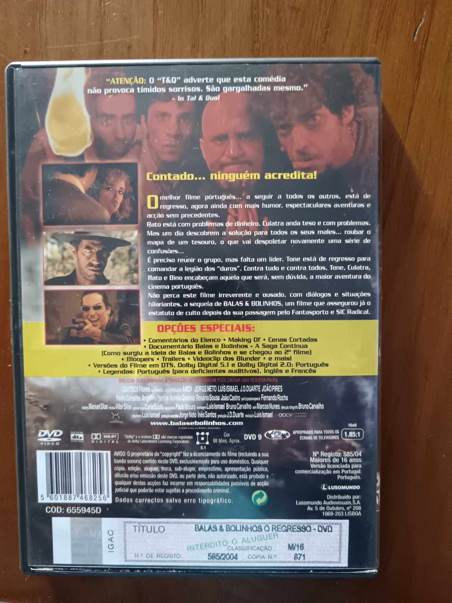 filme dvd original - balas e bolinhos o regresso