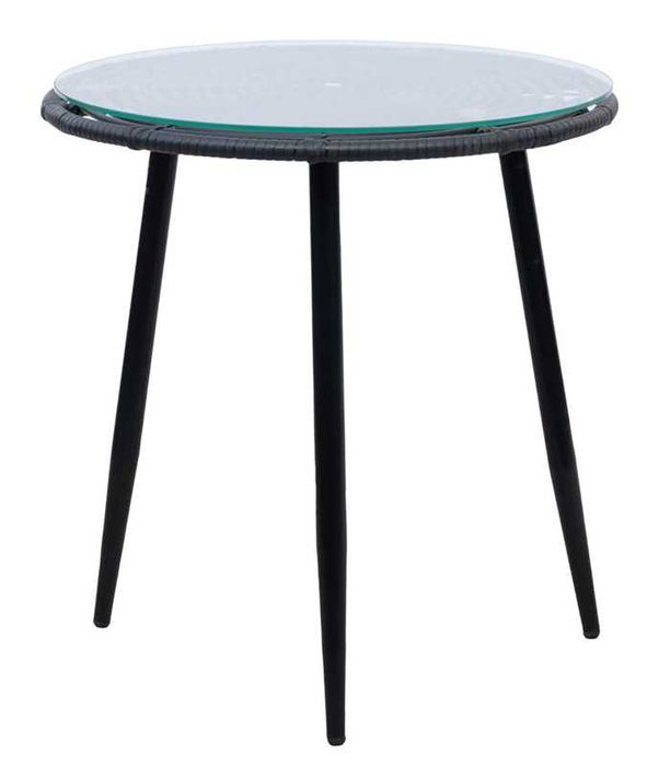 Zestaw mebli ogrodowych Napoli szkło hartowane plecionka G558