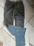 Spodnie Chanel skora i jeans .