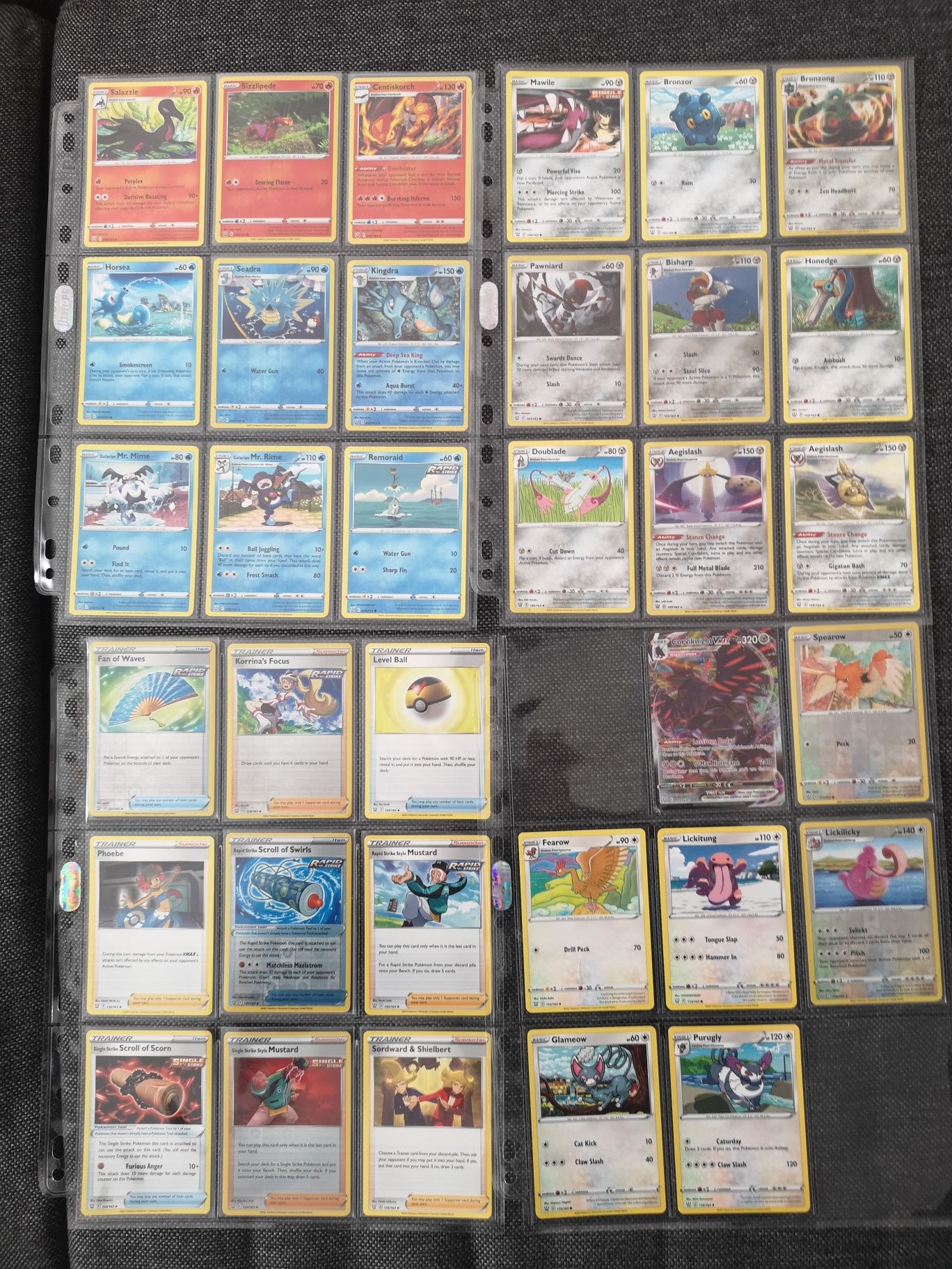 Pokemon TCG album Sword Shield BATTYLE STYLES 150 kart plus segregator